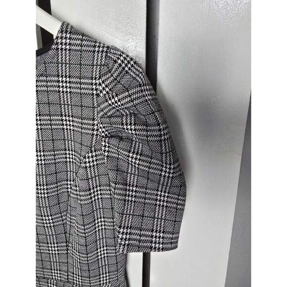 Luxology Plaid Puff Sleeve Drop Waist Houndstooth Preppy School Girl Dress S - Picture 4 of 10